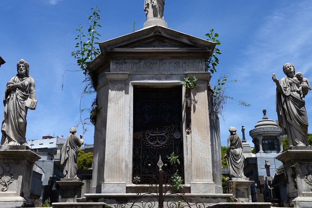 33 Mausoleum of Jose Ant-Castano Close Up Recoleta Cemetery Buenos Aires